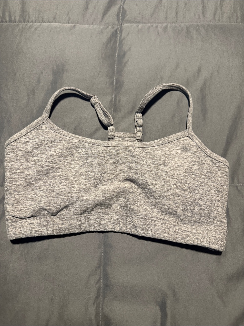 Bombshell sportswearSeamless Gray Sports Bralette - Comfortable Everyday Support